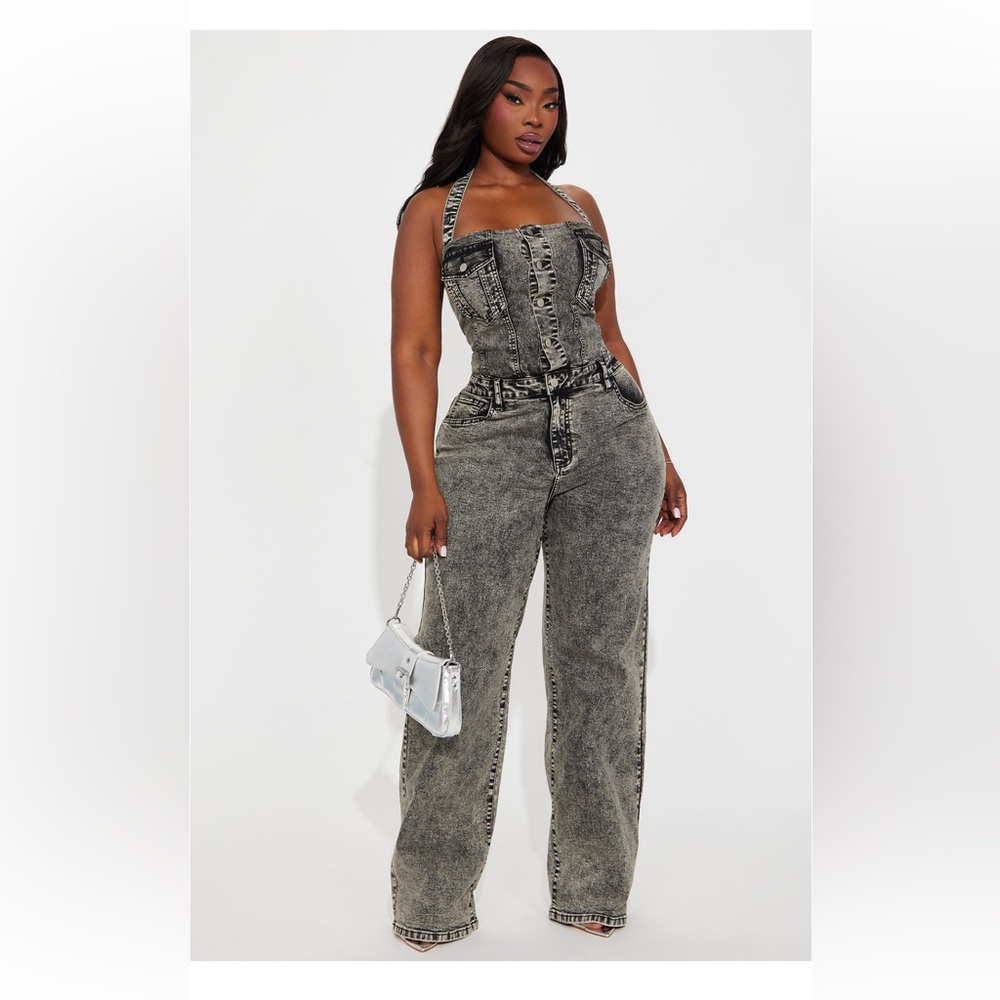 Gray Denim Jumper! Size XL! BNWT! Fashion Nova ☑️☑️